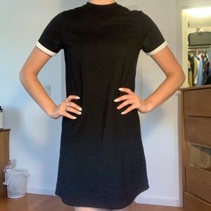 ZARA black and white ripped tshirt dress